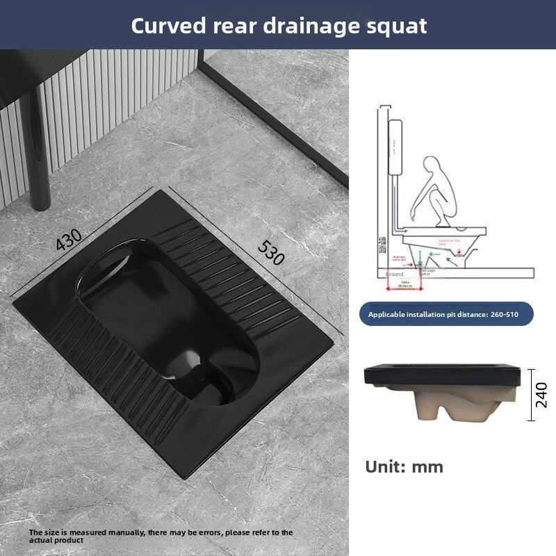 Modern Squat Toilet with Ergonomic Design for Comfort
