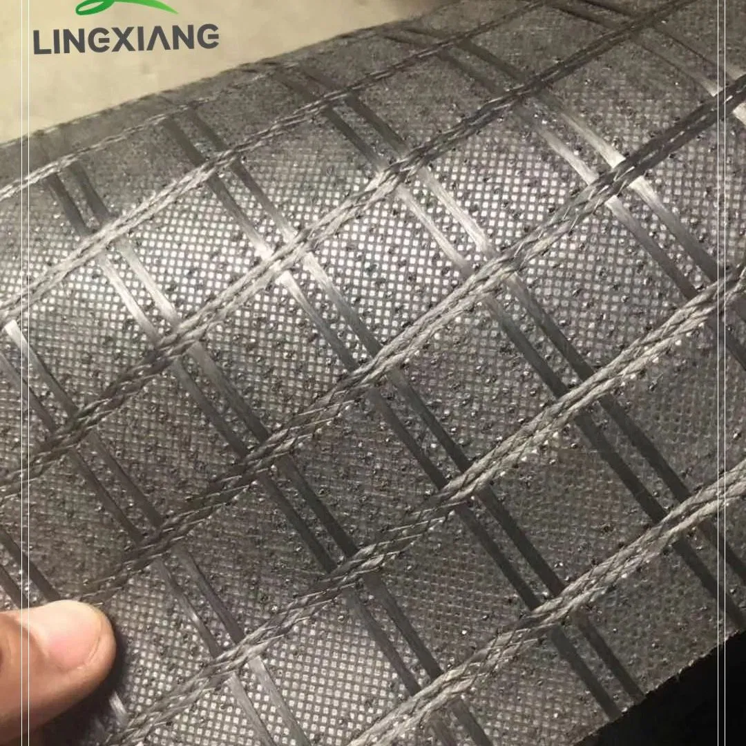 China Factory Accept OEM Composite Fiberglass Geogrid Mining Composite Polyester Geogrid for Road Use
