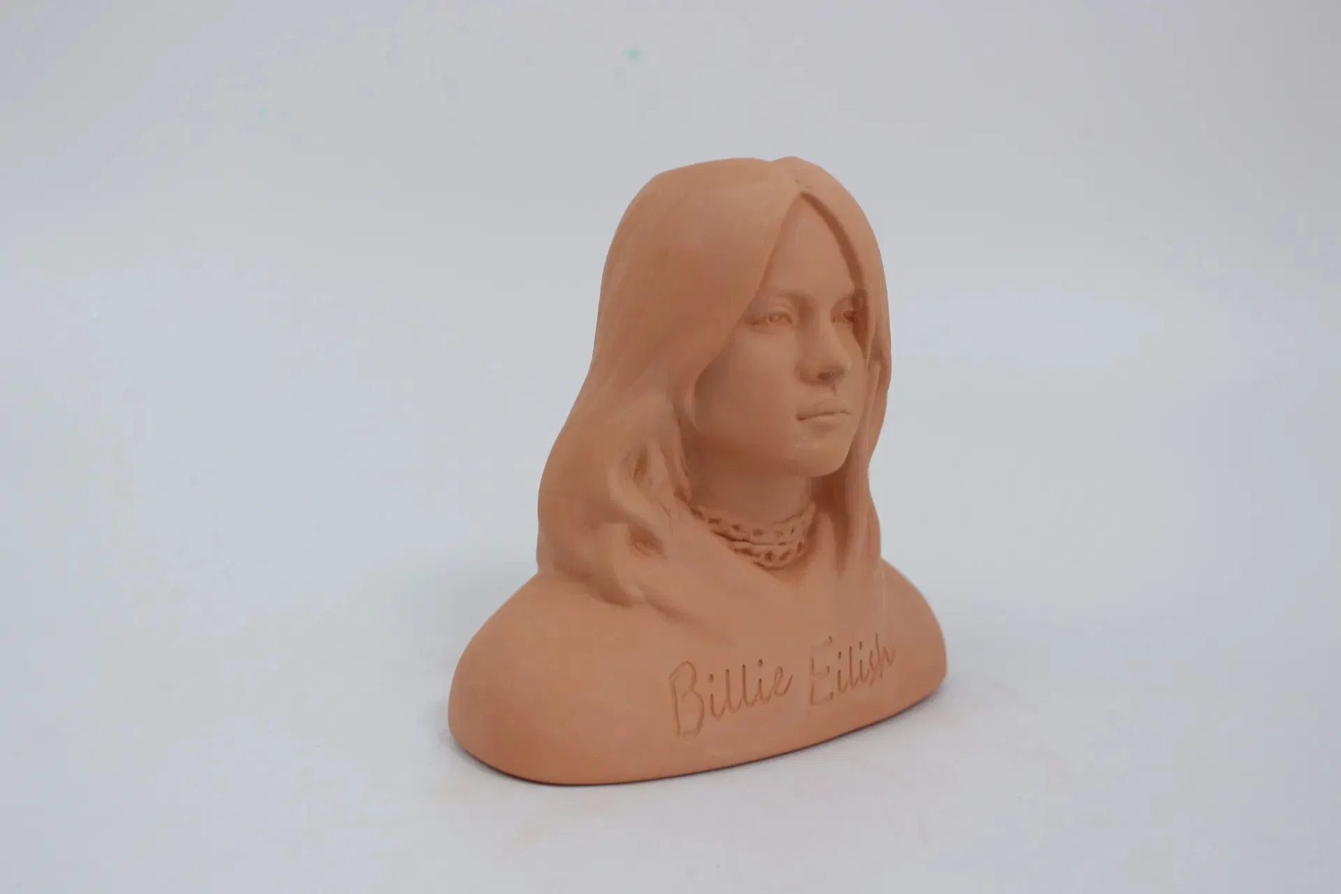 Custom Handmade Decorative Red Pottery Billie Eilish Chia Pet Planter