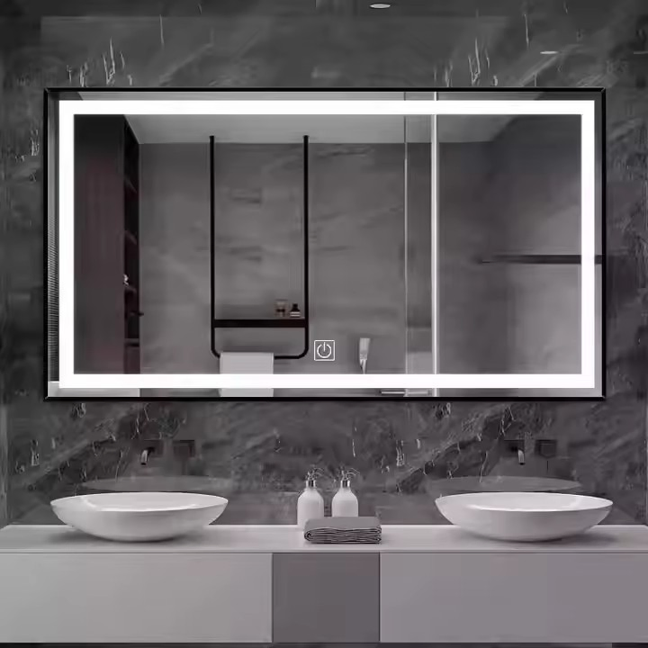 New Design Hotel Home Smart Mirror Touch Screen Mirror with LED Light Bath IP65 Waterproof Bathroom Mirror