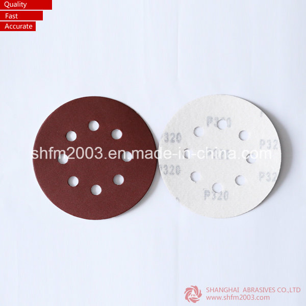 Шлифовальные диски 5 дюймов с 8 отверстиями, липучка