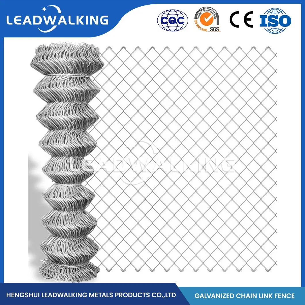 Leadwalking Chain Fence ODM Custom Plastic Chain Link Fence Suppliers China Mesh Leveling Construction Chain Link Fencing