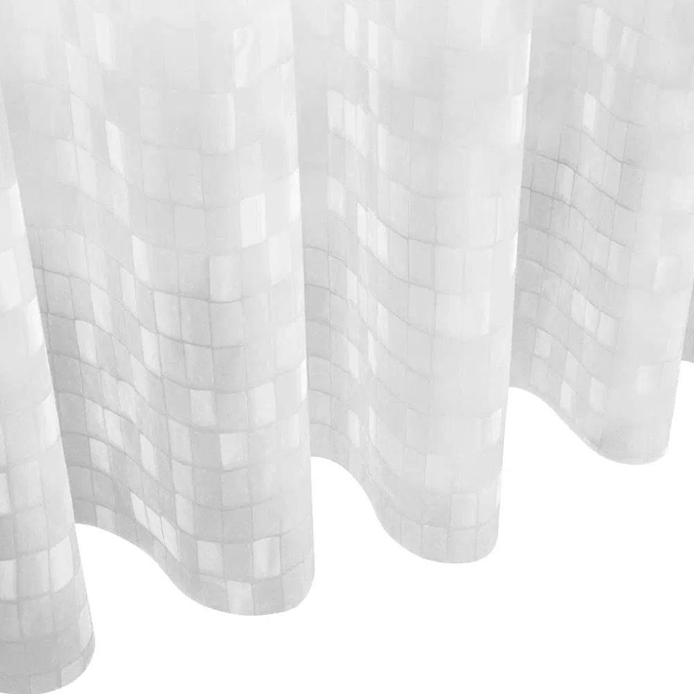 3D PVC Clear Shower Curtain Liner Heavy Duty Shower Curtain, Semi Transparent, Mildew Proof and Anti-Bacterial