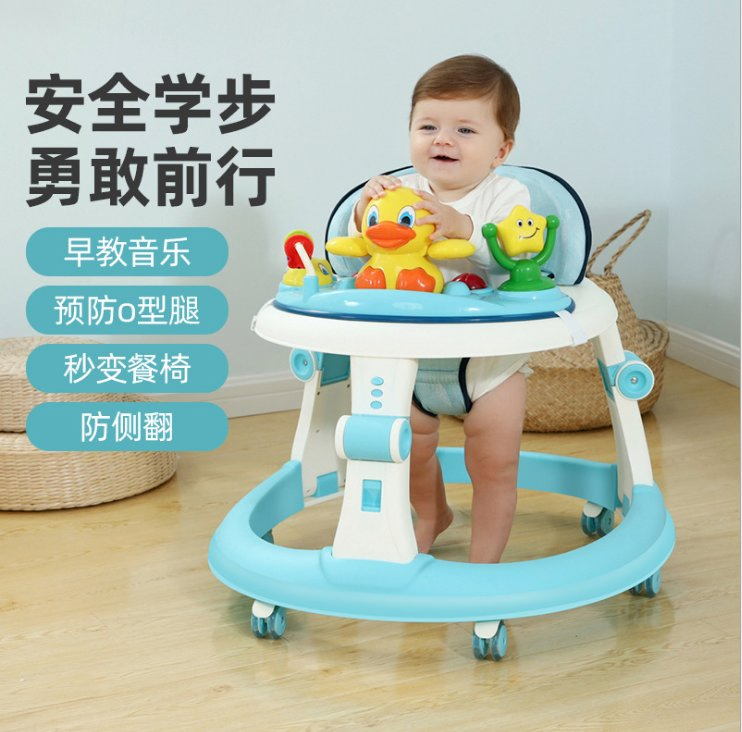 Infant Baby Child Early Learning Walker Music Light Anti-Rollover Walker