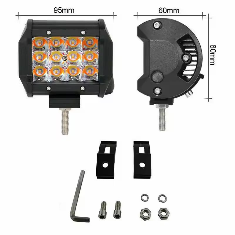 Светодиодная световая балка Car Light Triple Row 3030, 4"-42", двухцветный стробоскоп