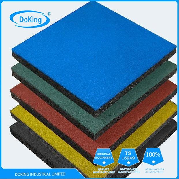 Solid Color Rubber Floor Mat Suitable for School Playgrounds