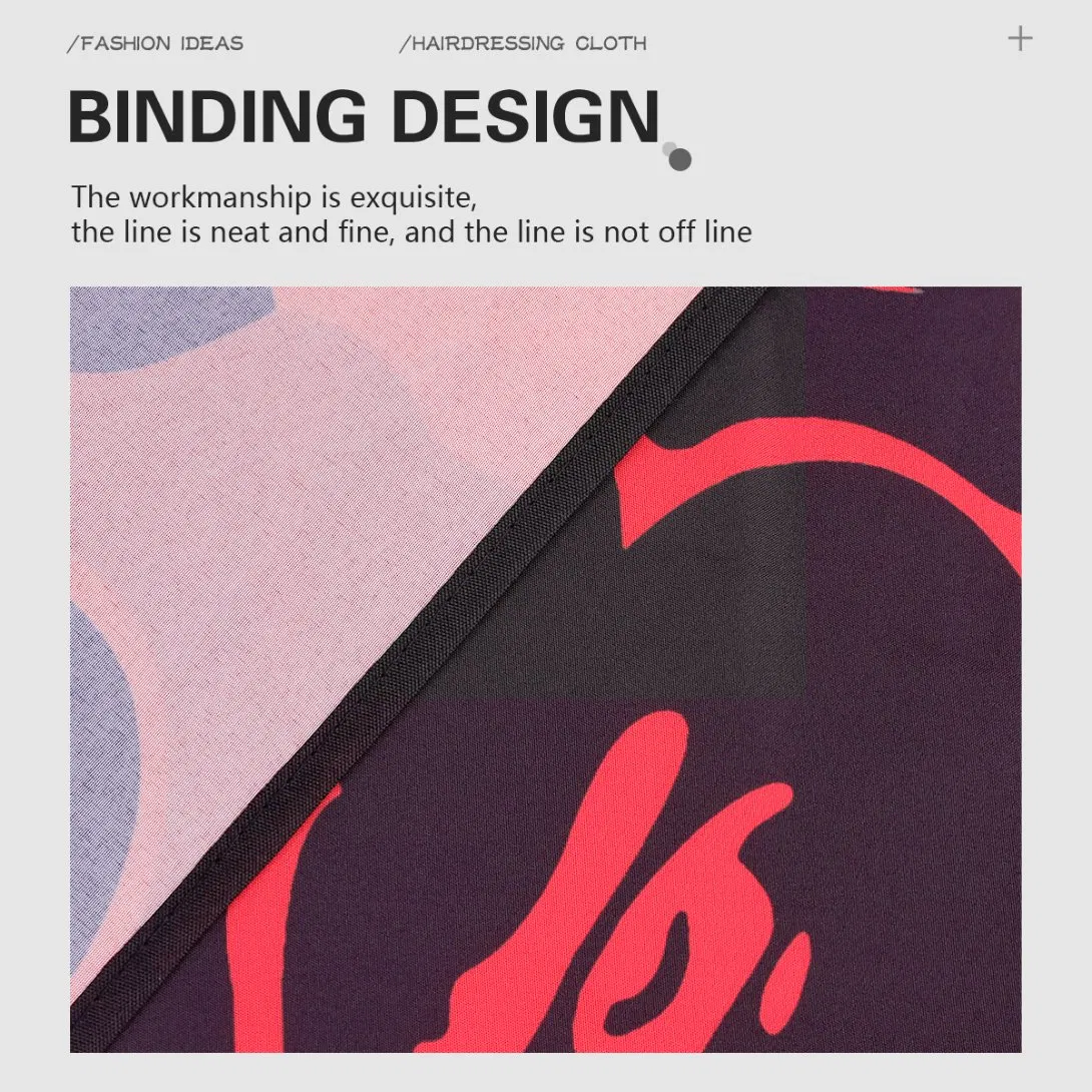 Luxury Polyester Material Waterproof Hairdresser Barber Capes Hair Cutting Cape for Salon