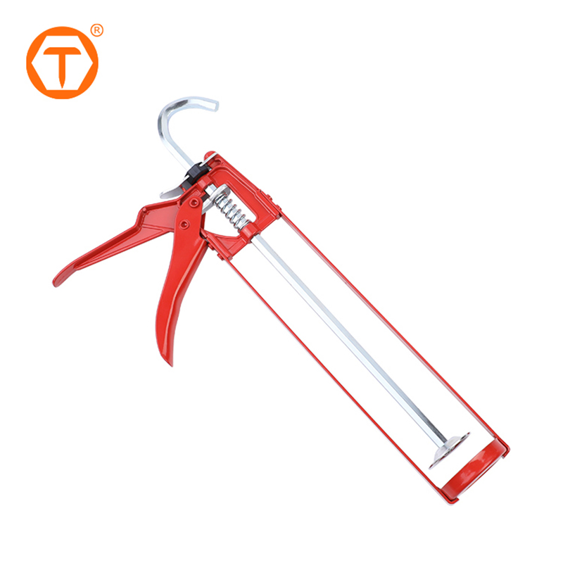 High Quality Stainless Steel Refillable Portable Manual Skeleton Caulking Gun