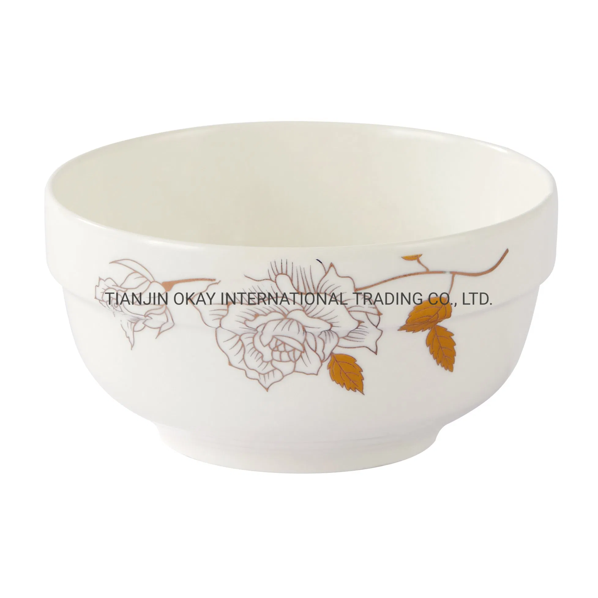 Oval Golden Painted Inside Lacquer Bowls Gold Salad Ceramic Decorative Fruit Bowl