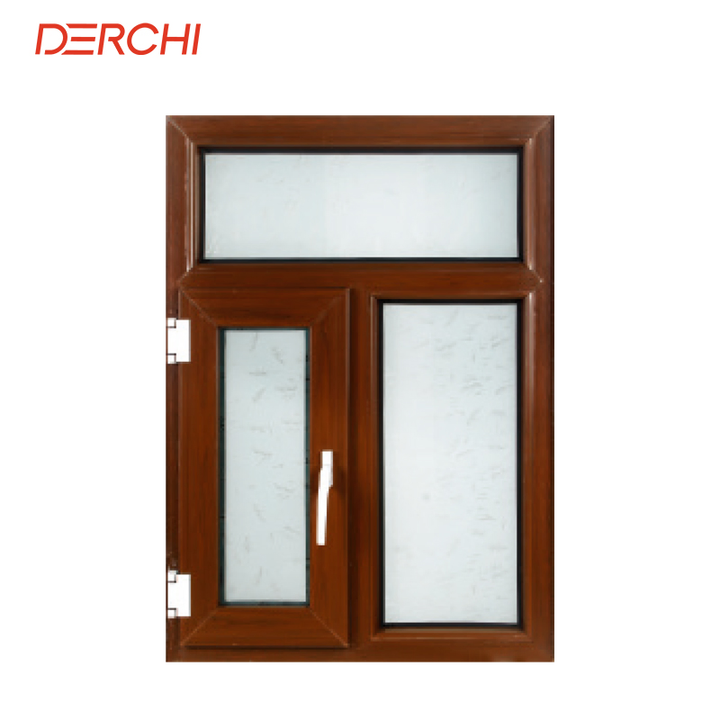 Factory UPVC Double Glaze French Design Vinyl Glass Casement Window PVC Windows