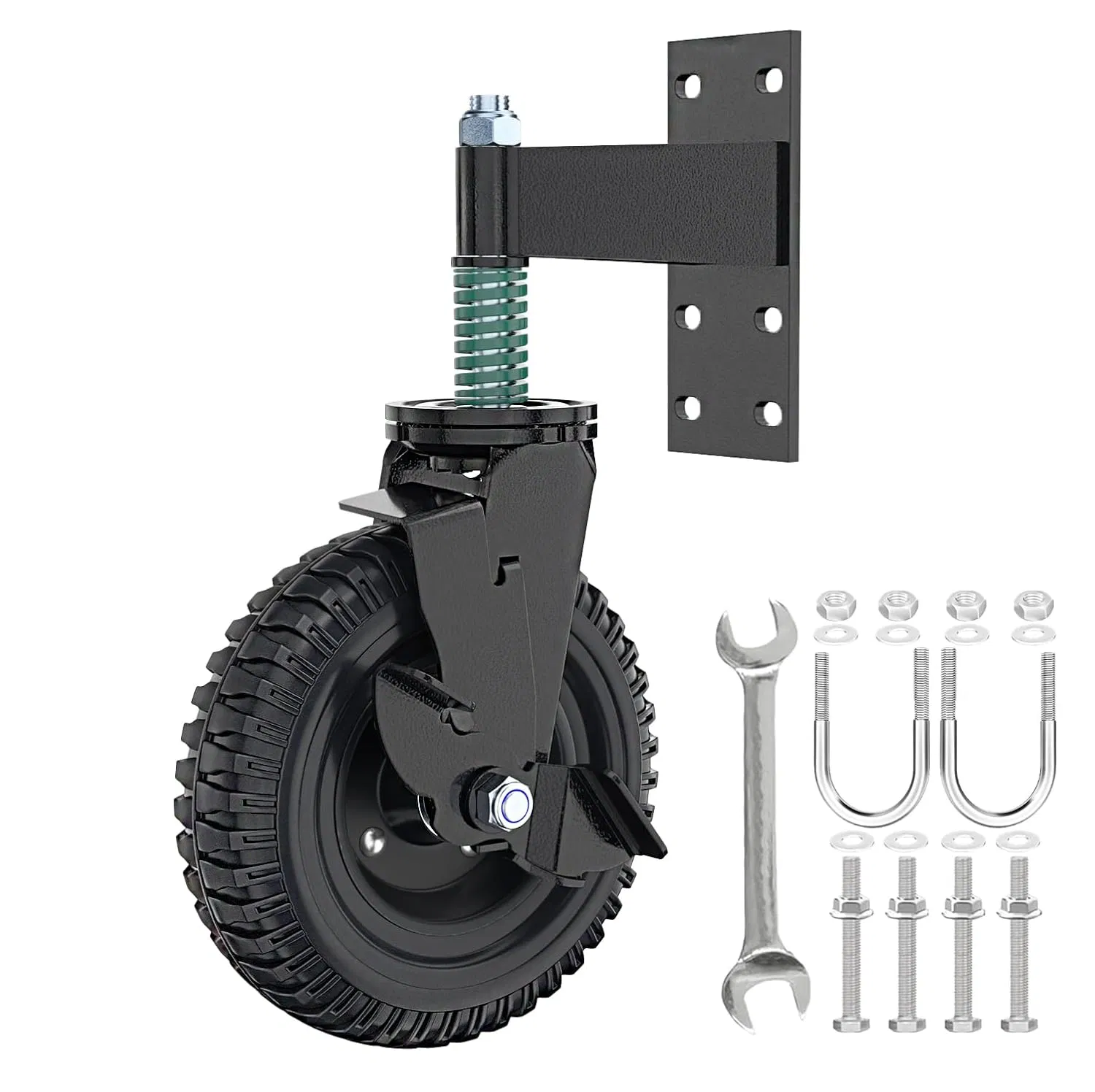 8 Inch Door Wheel with Brake for Tube and Wood Gates