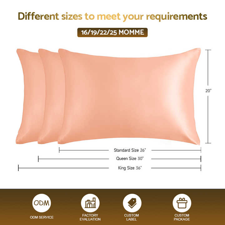 Smooth 100% Mulberry Silk Pillowcase Luxury Soft Satin Silk Pillow Case Set