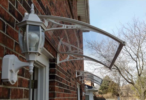 Sleek Polycarbonate Door Canopy Awning - Sunshade H1200p-1.5m