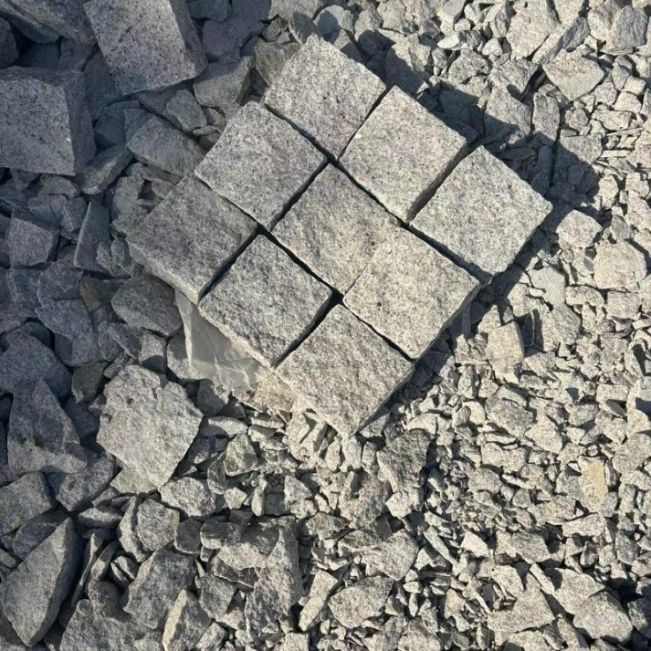 G603 Grey Granite Cobblestone Cube Stone Pavers