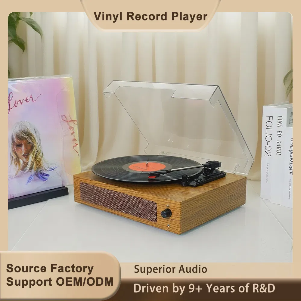 Tr108A Retro Home Decoration Phonograph Hi-Fi Independent Sound Chamber Speaker Vinyl Record Player
