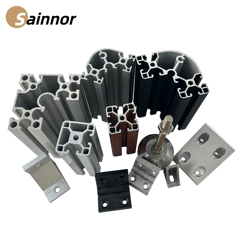 Customizable T-Slot/V-Slot Aluminum Profiles for Display Racks/Exhibition Booths with Complete Accessories