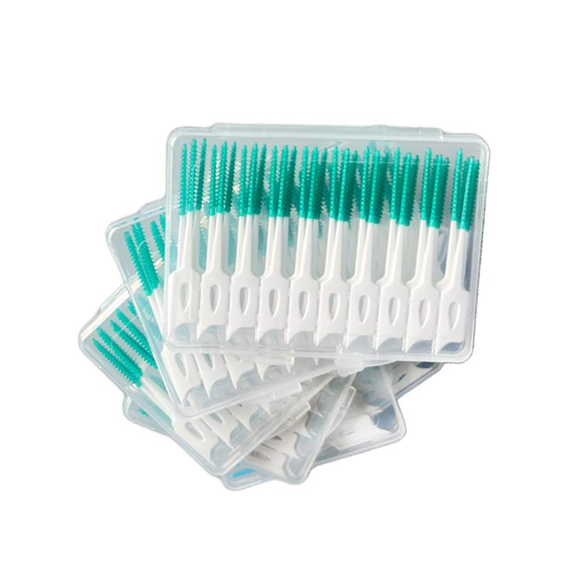 G109B Oral Cleaning Disposable Dental Silicone Rubber Interdental Brushes