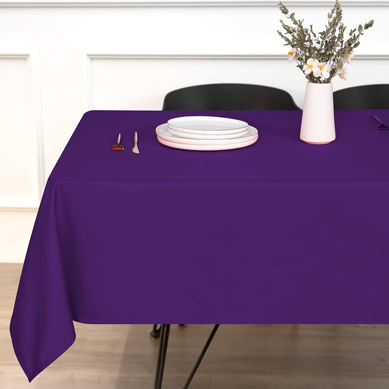Polyester Washable Table Cloth Decorative Table Cover for Wedding Party Dining Banquet