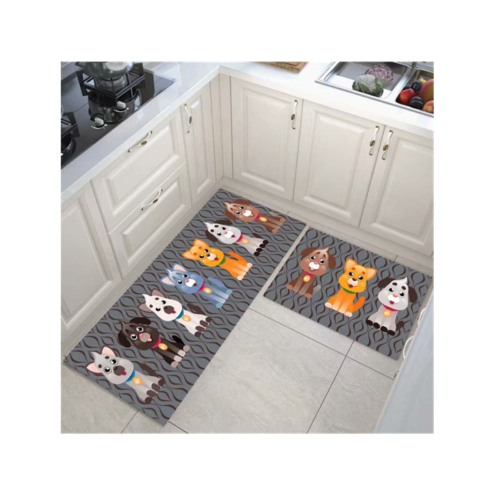 Heavy Duty Elegent Comfortable Anti Slip Custom Printing Kitchen Rug