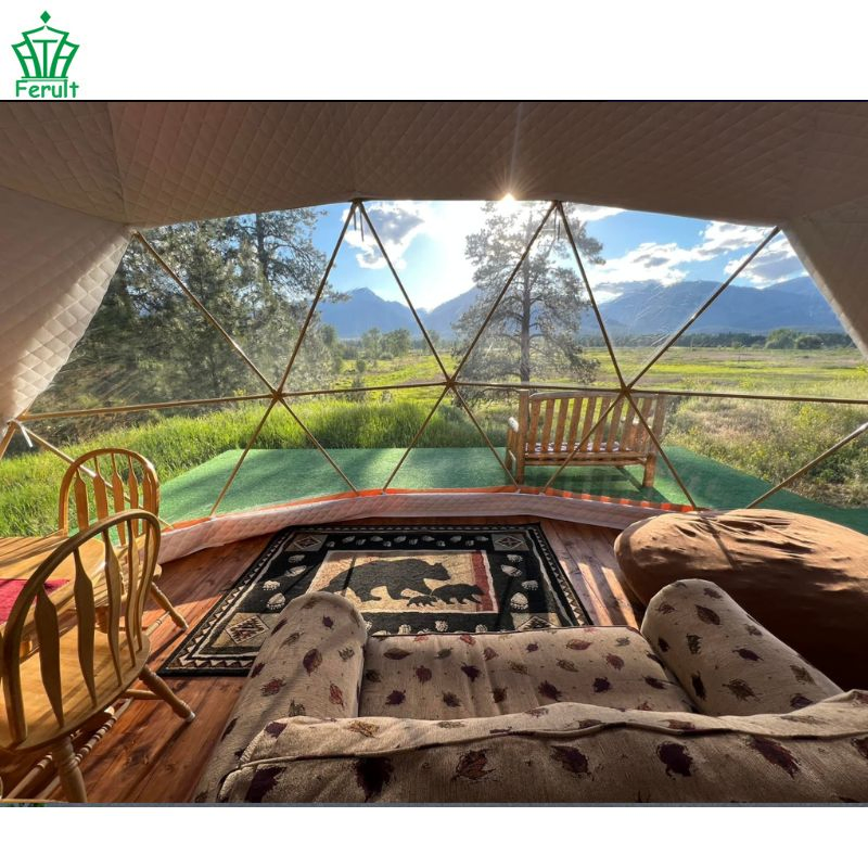 Geodesic Dome Glamping Tent Diffirent Insulation Available