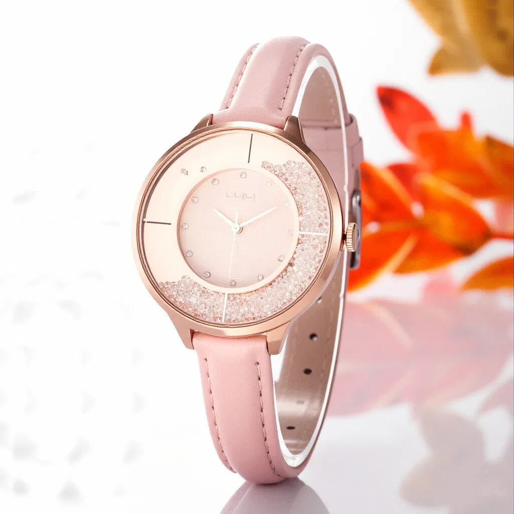 Business Customized Watch Leather Watch Alloy Watch (Wy-108B)