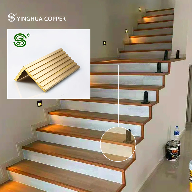 Premium Anti-Slip Brass Copper Stair Nosing for Safety