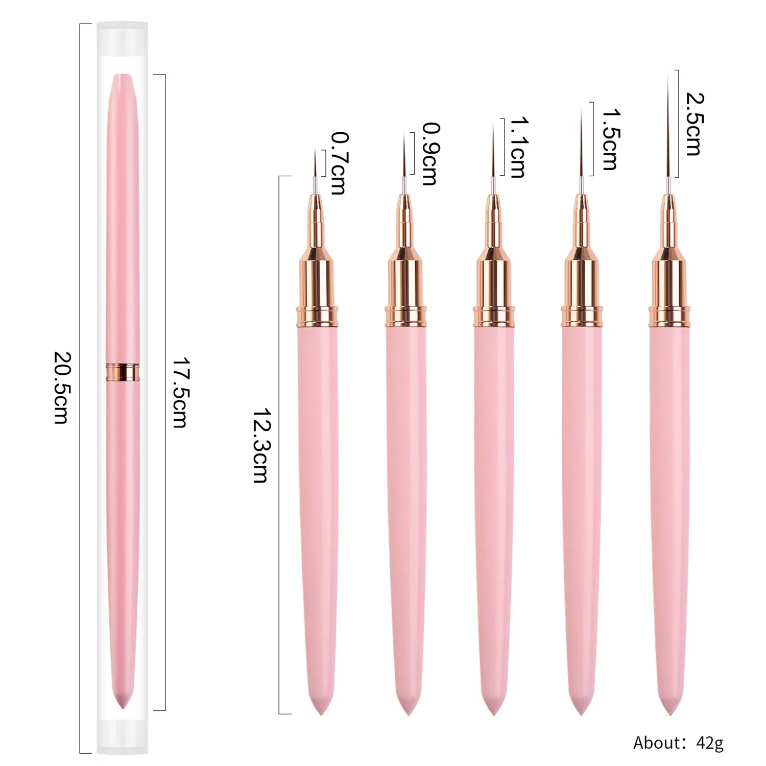 Wholesale Nail Drawing Brush Extremely Fine Nail Salon Drawing Brush Drawing Line Brush Spot Flower Drawing Brush Set Nail Liner Brush Set
