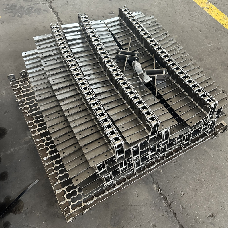 Конвейерная цепь с навесным скребком, двойной шаг