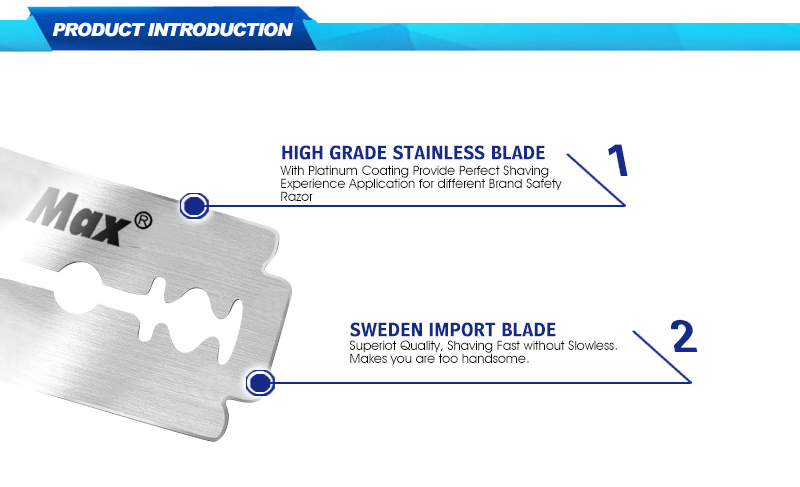 Stainless Steel Double Edge Razor Blades