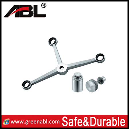 Machining Part Lost Wax Casting Three Arms Stainless Steel Glass Spider Fitting