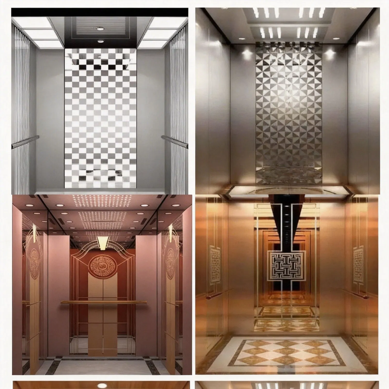 Premium Stainless Steel Elevator Car Panel with Unique Textured Design