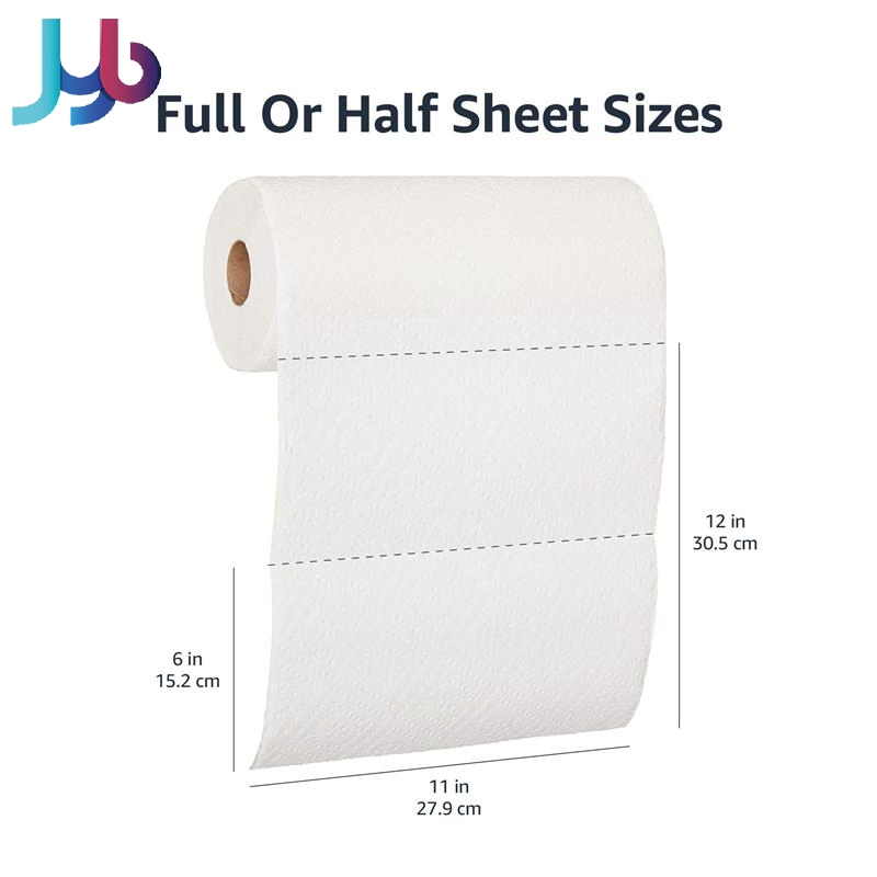 Hot Sale Material Virgin Bamboo Virgin Wood Pulp 2 Ply Disposable Kitchen Roll Paper Towels Tissue