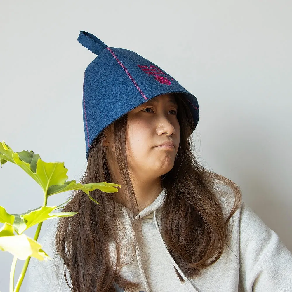 Different Color Support Custom Polyester Felt Sauna Hat Heat Bath Hat Sauna Bath Hat