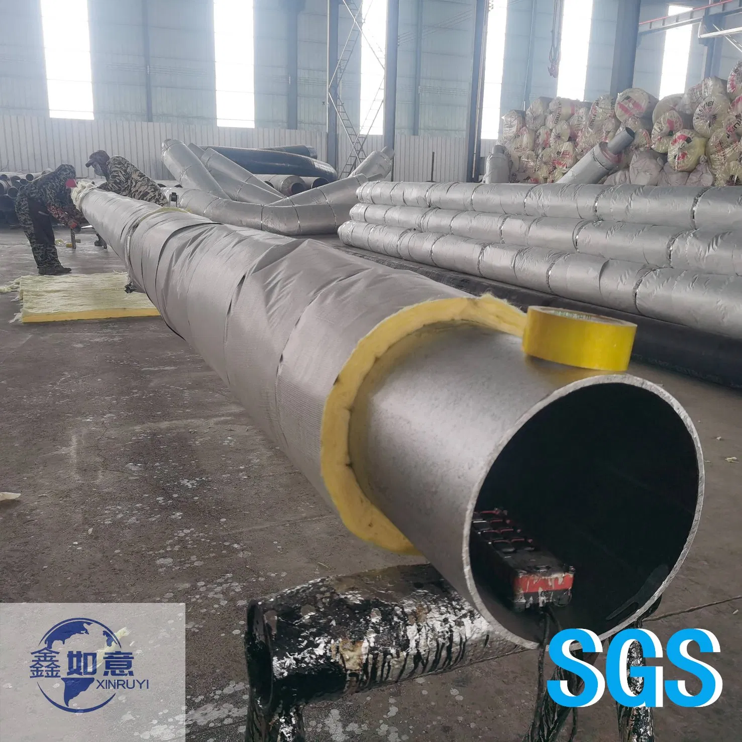 Thermal Insulation Polyurethane Heat Preservation Big Diameter SSAW Steel Pipe Underground for Heating System