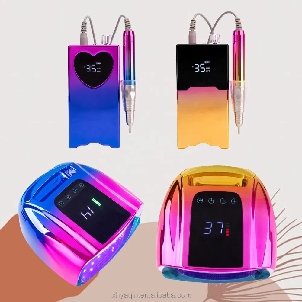 Certificated for Beauty Nail Care Nail Drill Machine & Cordless Rechargeable Electric Nail Lamp