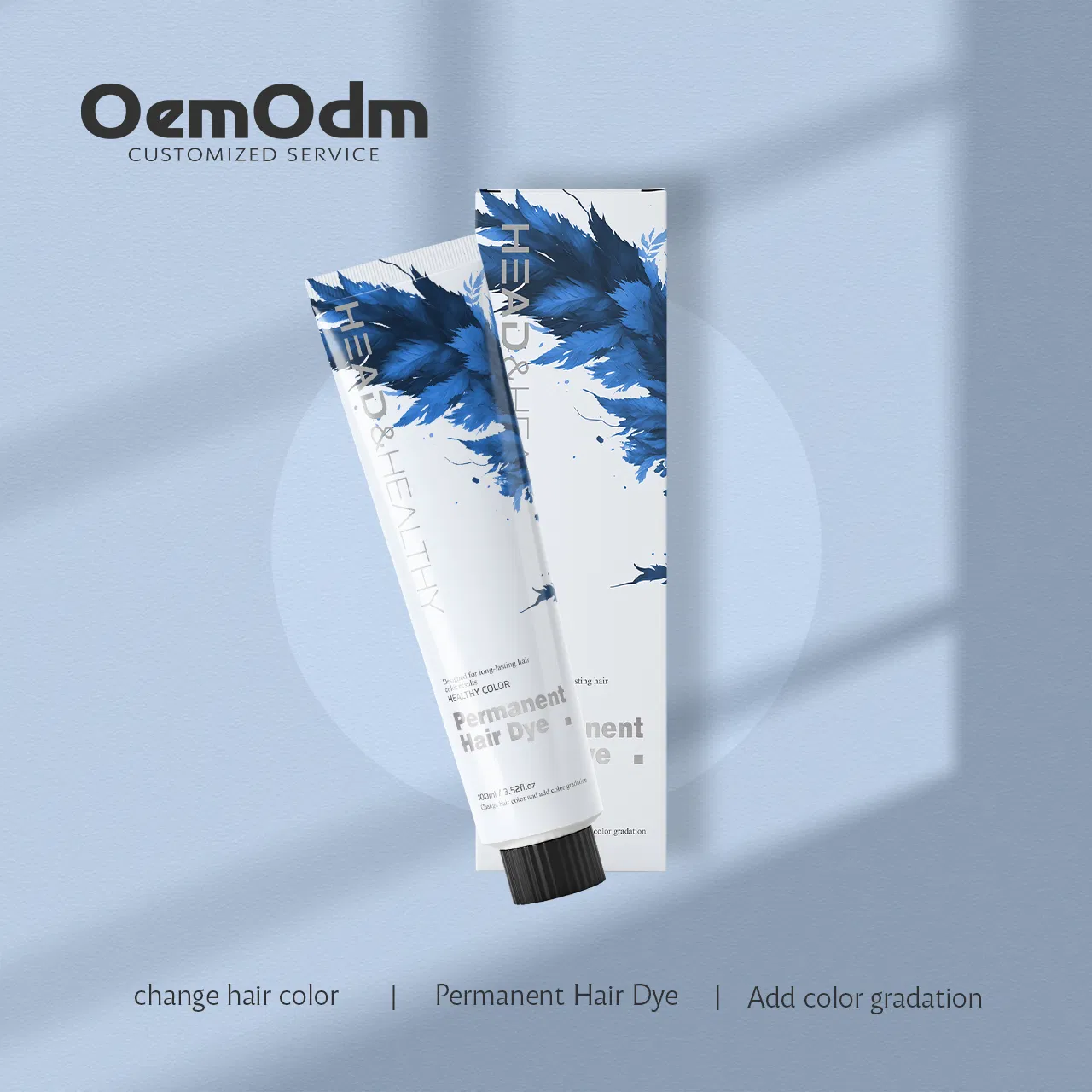 Custom Pack Hair Dye Shampoo Cream 100ml for Beautiful Color