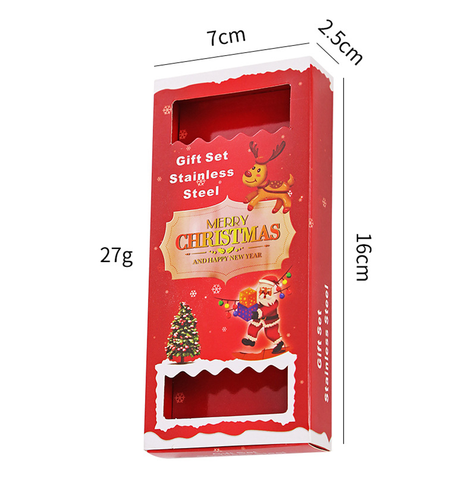 Christmas Spoon Gift Set Stainless Steel Pendant Coffee Christmas Spoon