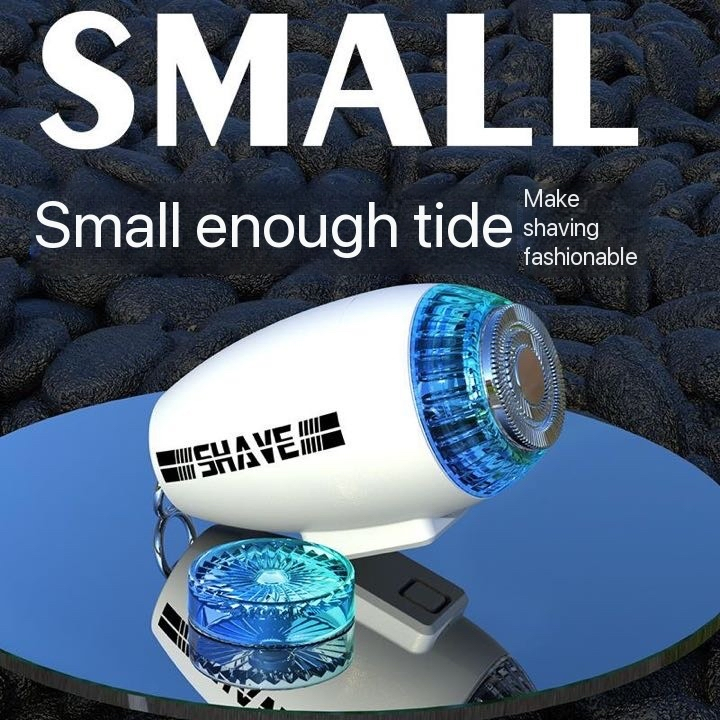 D08 Mini Turbine Aircraft Head Electric Razor Small Steel Cannon Portable Shaver