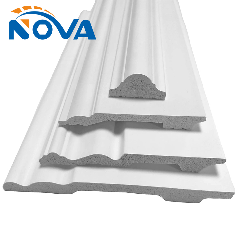 Wholesale Manufacturers Produce Skirting Waterproof Plastic Polystyrene Skirting Board PS Frame Baseboard Flooring Decorative Moulding