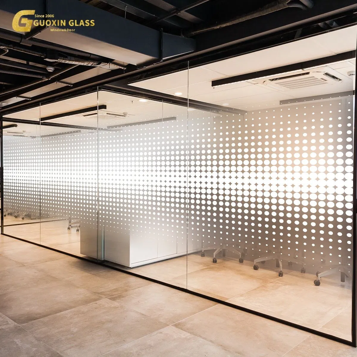 Customizable Frosted Glass Window Sheets for Building Applications