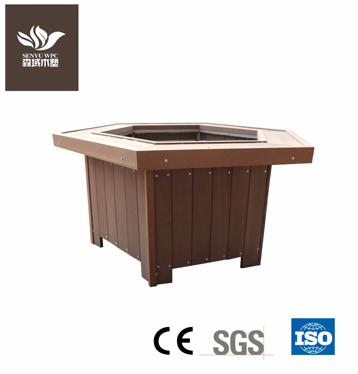 Легкий и прочный цветочный горшок из WPC