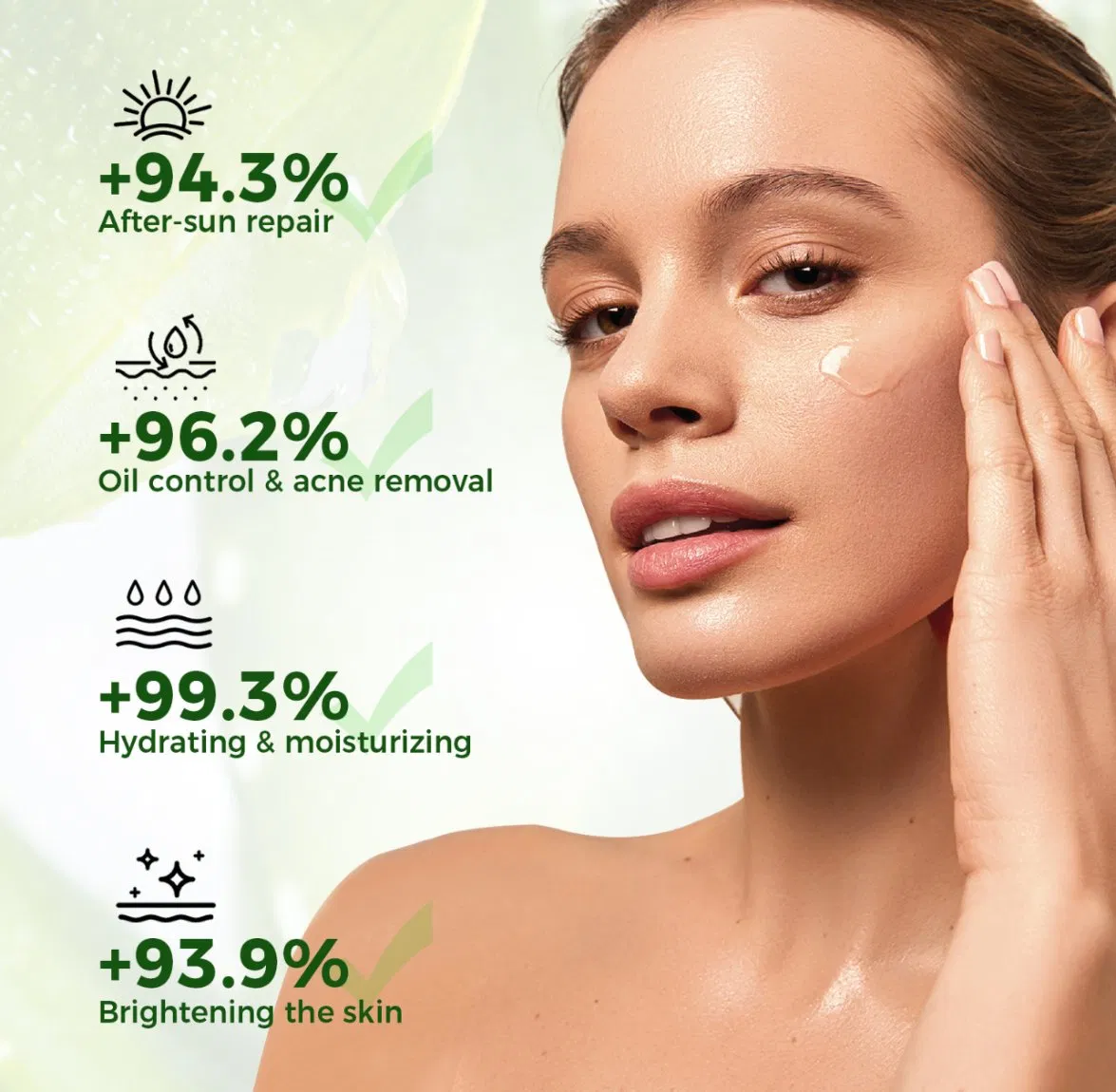 Online Wholesale and Retail Pure Organic Aloe Vera Gel Natural Hydrating and Soothing Skin Care Gel for Face Post Sun Repair Care Aloe Gel