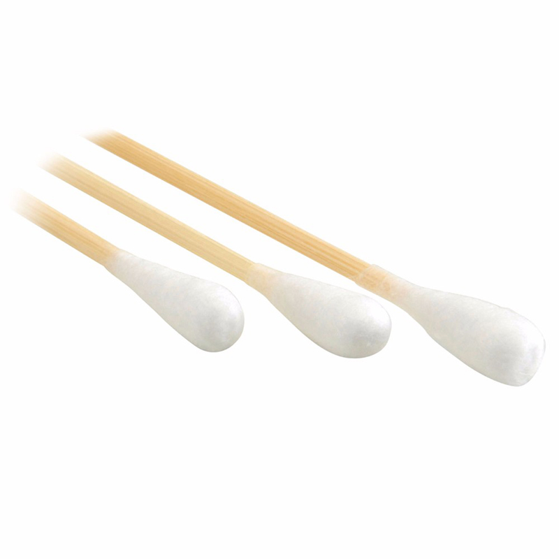Organic Private Label Q-Tips Cotton Swabs Ear Cleaning Longer Bamboo Stick Cotton Buds Medical Sterile Cotton Swab