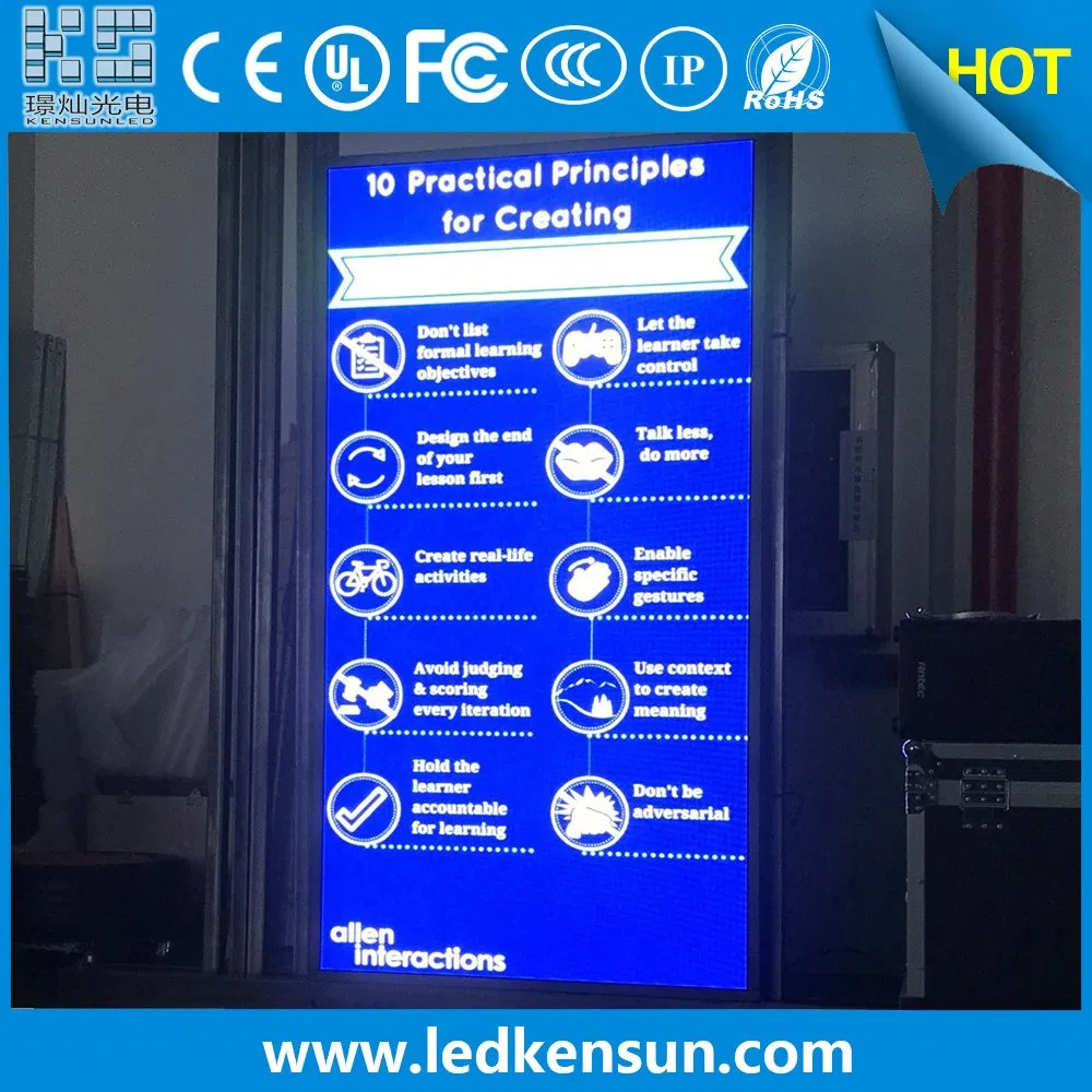 Retail Commercial Video Advertising LED Screen 1m*2m P2.5 Indoor High Brightness Window Retail Shop 3D Advertising LED Screen