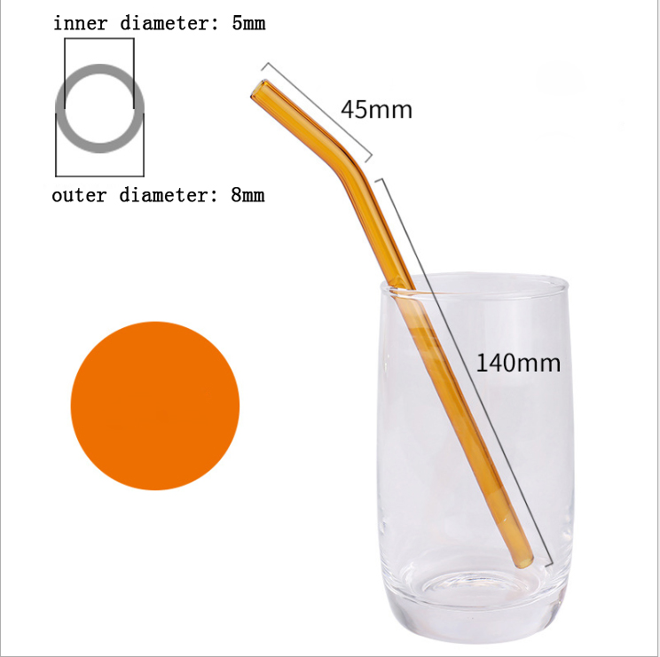 Food Grade Glass Straw for Drinking, Milk, Juice and Beer