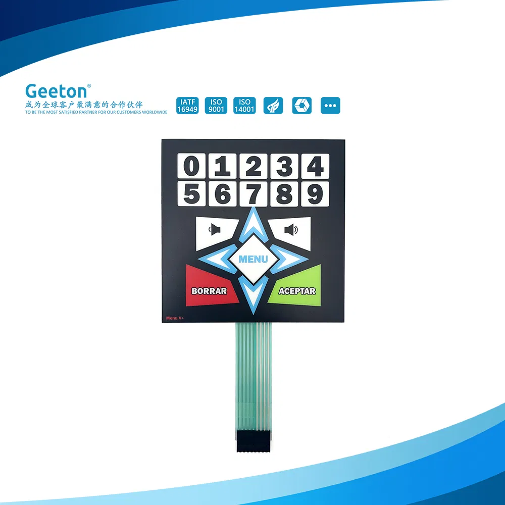 Custom Silkscreen Printing Adhesive Touch Membrane Switch for Entertainment Electronics