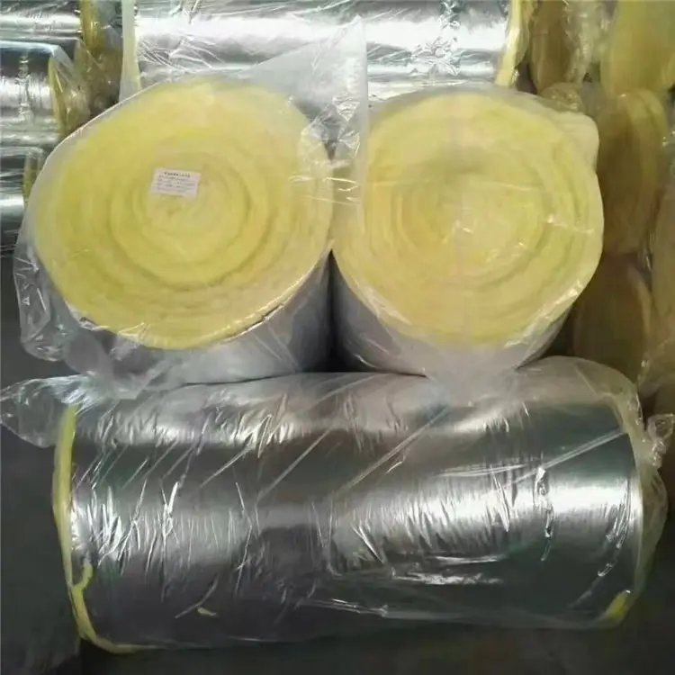 Iusulation Glasswool Insulation Fireproof Glass Fiber Roll Aluminium Material
