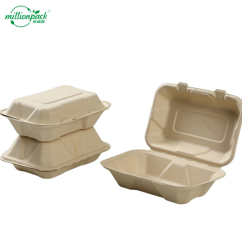 Compact Size Bagasse Square Container for Personal Portions and Snacking
