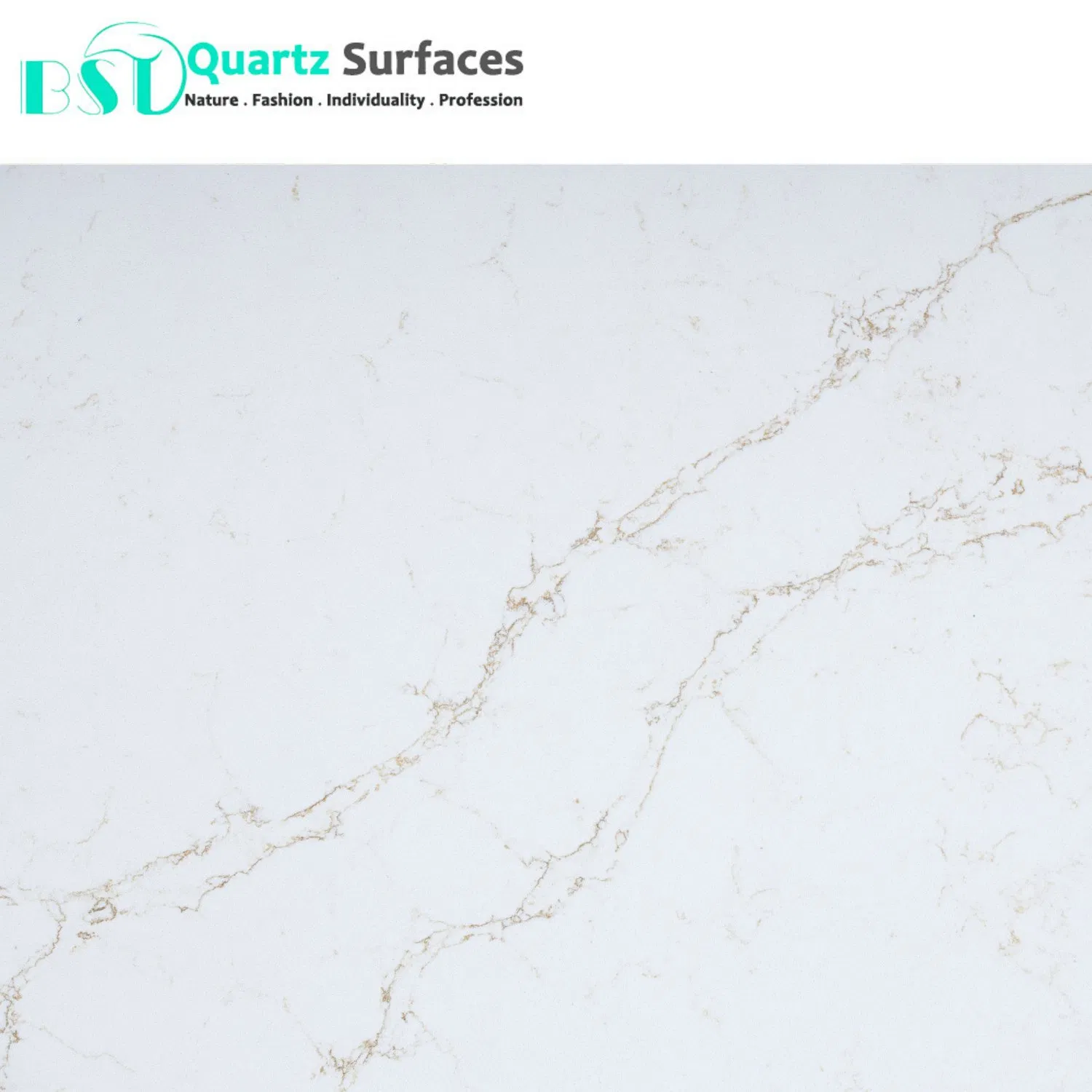 White Marble Crystal Surface Quartz Stone for Table Top