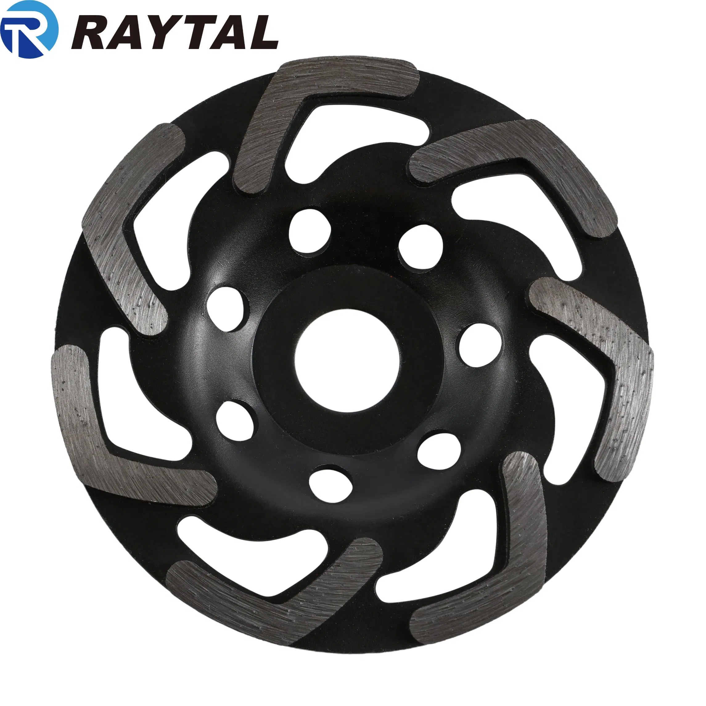 Raytal Swirling Seg Cup Diamond Grinding Wheel, Used for Concrete / Granite Polishing, 4-9 in. Diameter